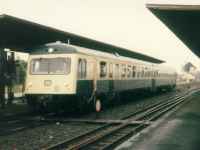 Triebwagen der Baureihe 628.0 auf Me&szlig;fahrt im Bf. Isenb&uuml;ttel-Gifhorn