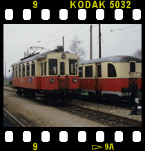 ET 22 104 + EB 22 208 der Linzer Lokalbahn am 08.04.1987 in Waizenkirchen.