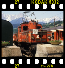 1161.017-7 am 12.06.1987 als Bahnhofsverschublok in Bischofshofen.