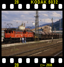 1245.511-9 + 1245.535-8 am 12.06.1987 mit G 77036 in Hochfilzen.