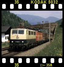 111 220-0 + 1044.024-? am 13.06.1987 mit D 1217 bei Stafflach.